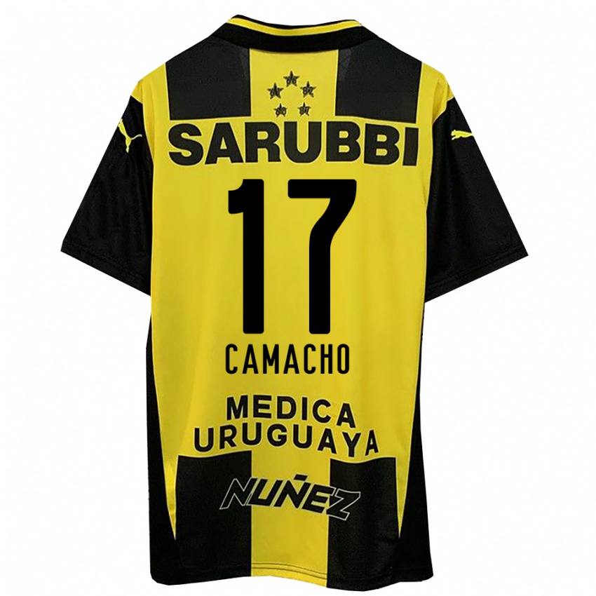 גברים Sebastián Camacho #17 צהוב שחור ג'רזי ביתית 2025/26 חולצה קצרה