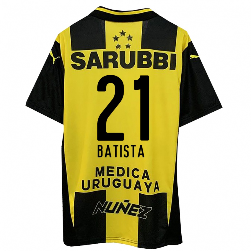 גברים Facundo Batista #21 צהוב שחור ג'רזי ביתית 2025/26 חולצה קצרה