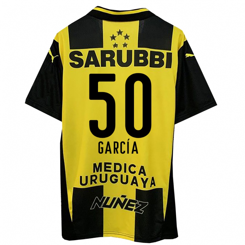 גברים Diego García #50 צהוב שחור ג'רזי ביתית 2025/26 חולצה קצרה