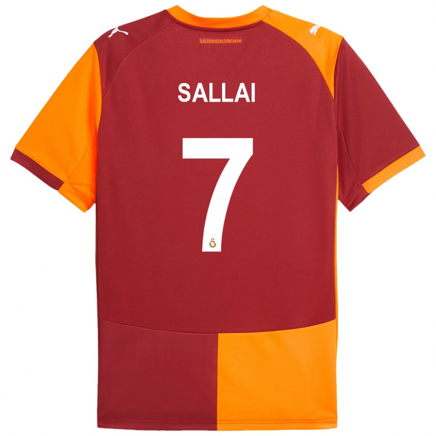 גברים רולנד שלאי #7 אדום כתום ג'רזי ביתית 2025/26 חולצה קצרה