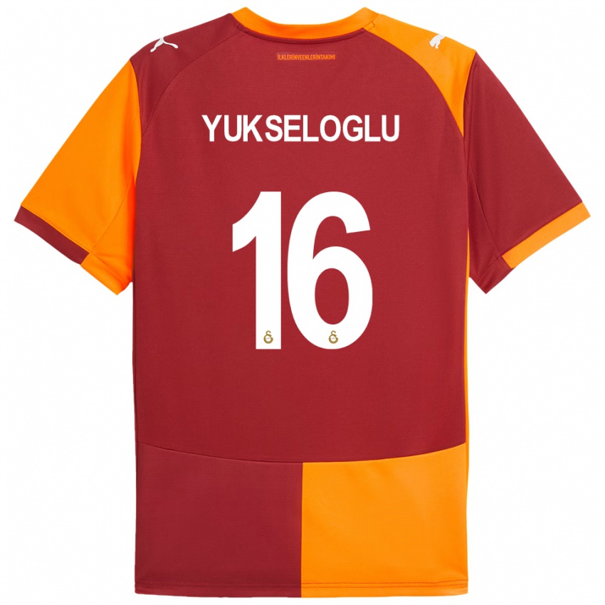 גברים עיאז יוקסלוגלו #16 אדום כתום ג'רזי ביתית 2025/26 חולצה קצרה