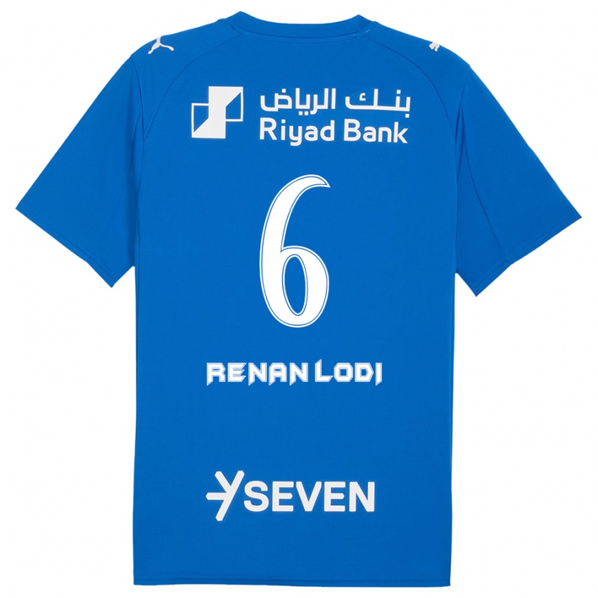 גברים רנאן לודי #6 כחול לבן ג'רזי ביתית 2025/26 חולצה קצרה