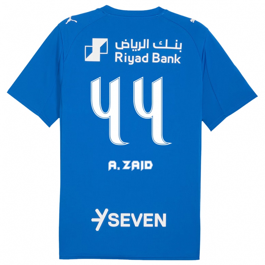 גברים Suhayb Al-Zaid #44 כחול לבן ג'רזי ביתית 2025/26 חולצה קצרה