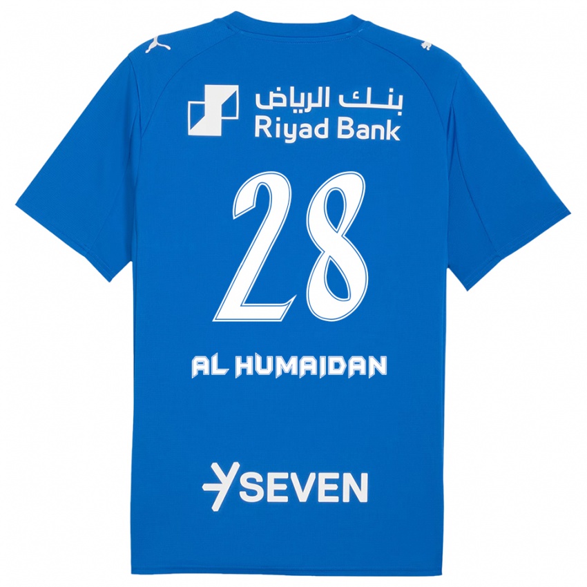 גברים Fay Al-Humaidan #28 כחול לבן ג'רזי ביתית 2025/26 חולצה קצרה