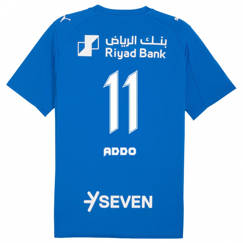 גברים אליזבת אדו #11 כחול לבן ג'רזי ביתית 2025/26 חולצה קצרה