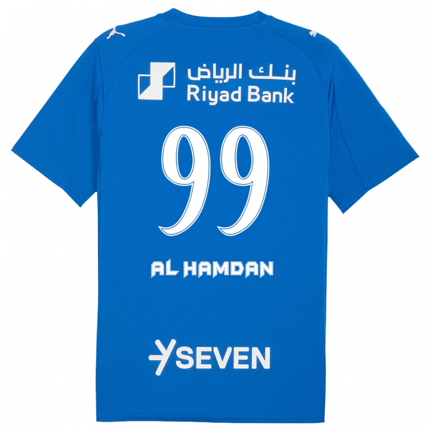 גברים עבדולה אלחמדאן #99 כחול לבן ג'רזי ביתית 2025/26 חולצה קצרה
