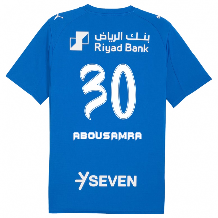 גברים Lamar Abousamra #30 כחול לבן ג'רזי ביתית 2025/26 חולצה קצרה