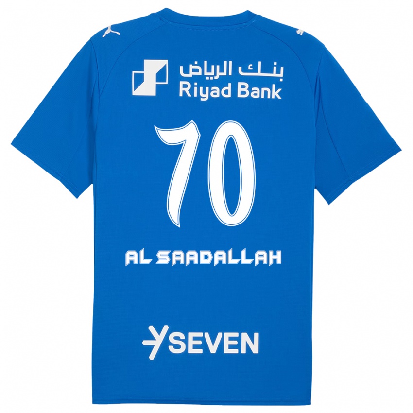 גברים Hessa Al-Saadallah #70 כחול לבן ג'רזי ביתית 2025/26 חולצה קצרה