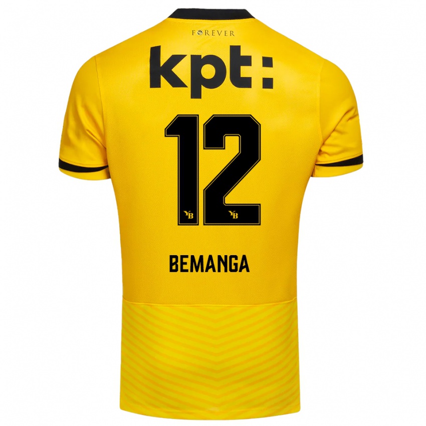 גברים Schilo Bemanga #12 צהוב שחור ג'רזי ביתית 2025/26 חולצה קצרה