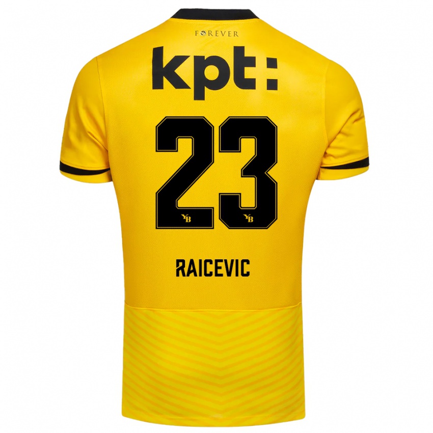 גברים סטיבן רייצביץ׳ #23 צהוב שחור ג'רזי ביתית 2025/26 חולצה קצרה