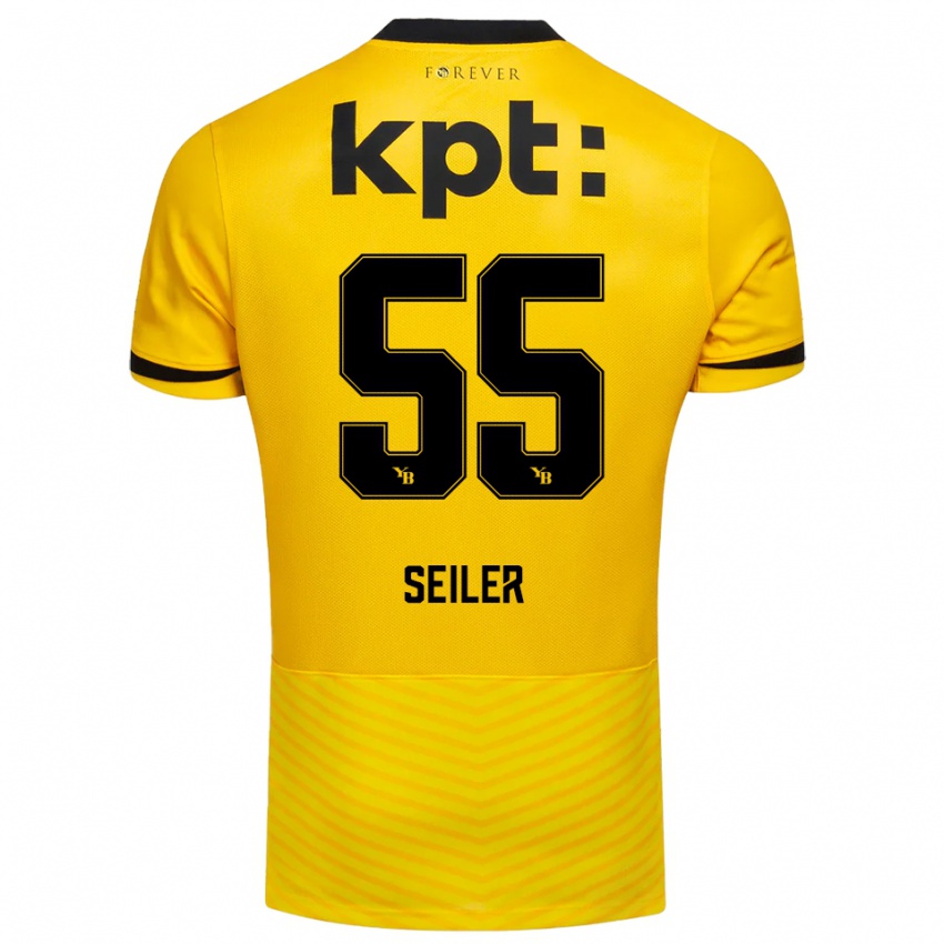 גברים מאטס סיילר #55 צהוב שחור ג'רזי ביתית 2025/26 חולצה קצרה