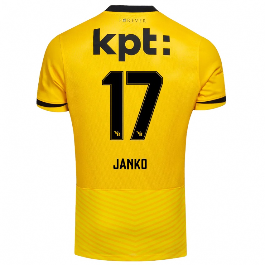גברים סיידי יאנקו #17 צהוב שחור ג'רזי ביתית 2025/26 חולצה קצרה