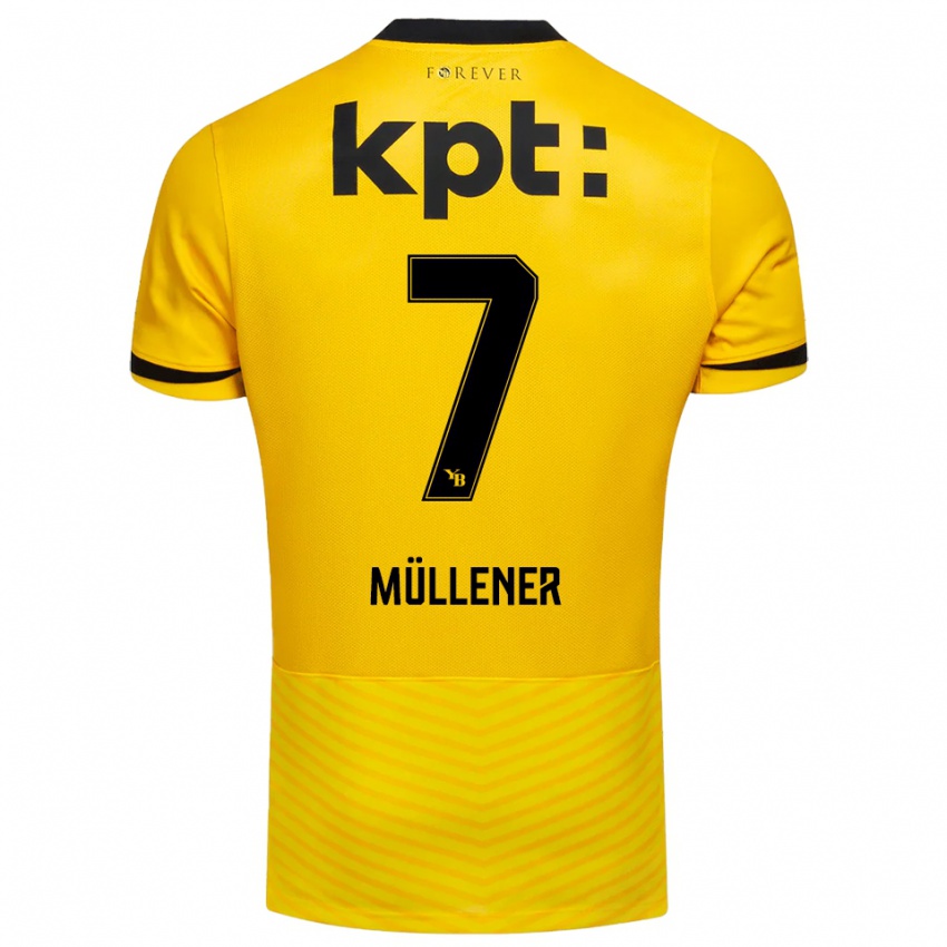 גברים Mika Müllener #7 צהוב שחור ג'רזי ביתית 2025/26 חולצה קצרה
