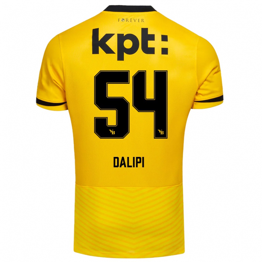 גברים לוטפי דליפי #54 צהוב שחור ג'רזי ביתית 2025/26 חולצה קצרה