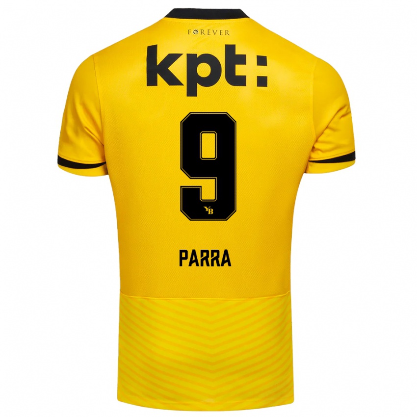 גברים הוגו פארה #9 צהוב שחור ג'רזי ביתית 2025/26 חולצה קצרה