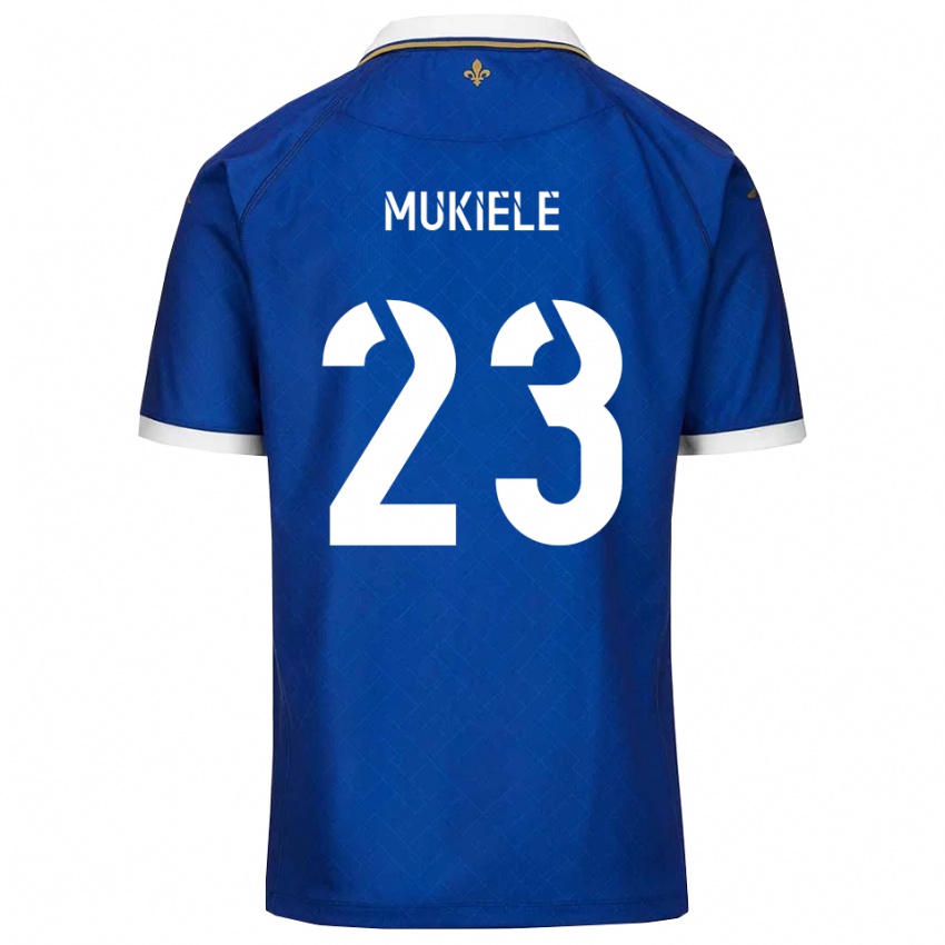 גברים Norvin Mukiele #23 כחול זהב ג'רזי ביתית 2025/26 חולצה קצרה