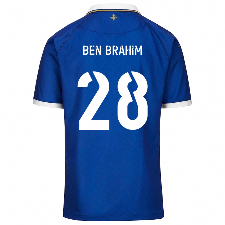 גברים סמיר בן בראהים #28 כחול זהב ג'רזי ביתית 2025/26 חולצה קצרה