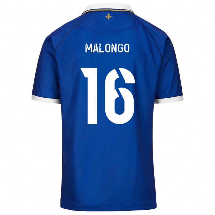 גברים Denzel Malongo #16 כחול זהב ג'רזי ביתית 2025/26 חולצה קצרה