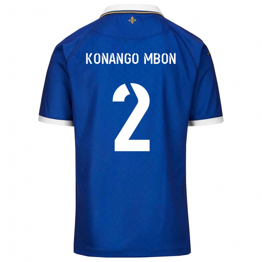 גברים Jordan Konango Mbon #2 כחול זהב ג'רזי ביתית 2025/26 חולצה קצרה