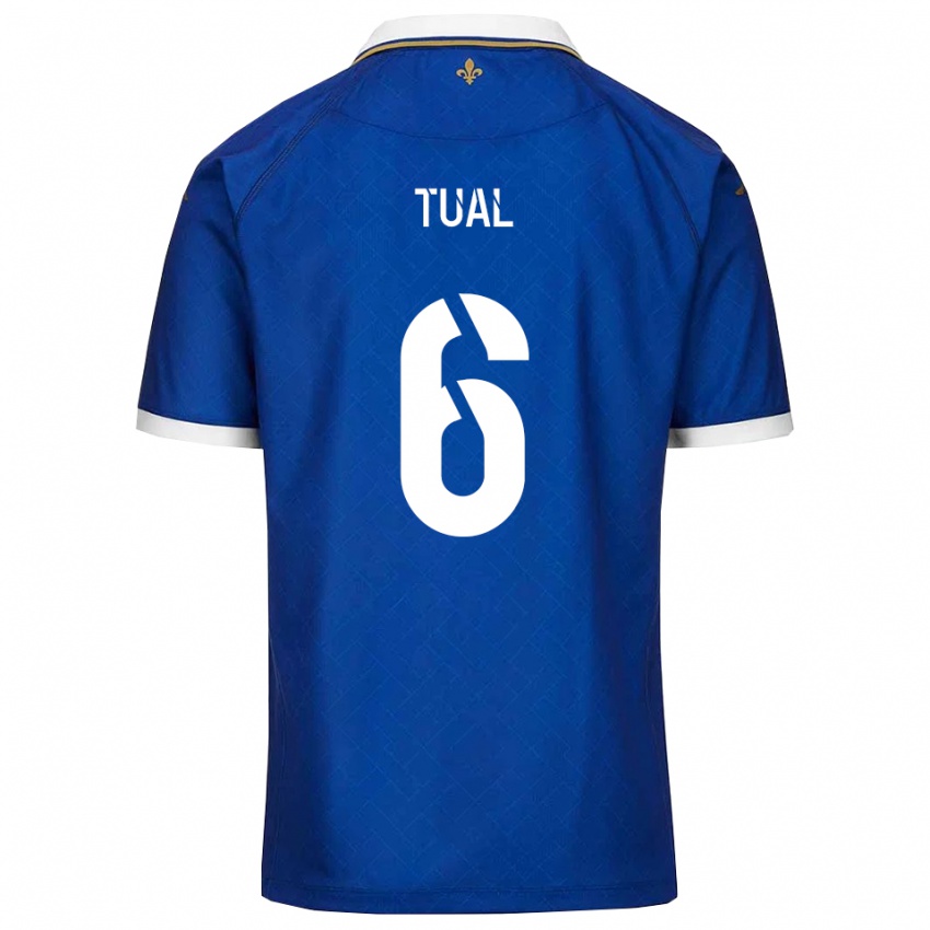 גברים Mathys Tual #6 כחול זהב ג'רזי ביתית 2025/26 חולצה קצרה