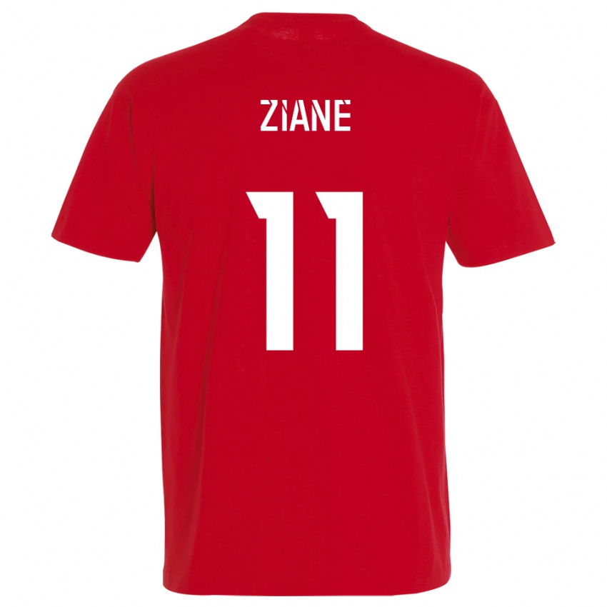 גברים Mohamed Ziane #11 אדום צהוב ג'רזי ביתית 2025/26 חולצה קצרה