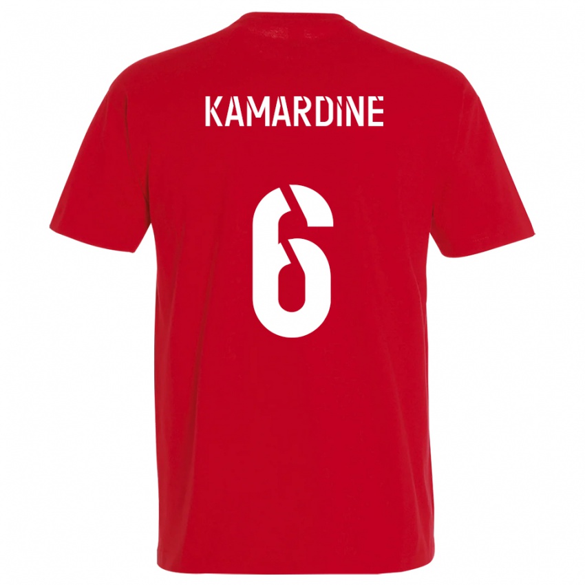 גברים Mohamed Kamardine #6 אדום צהוב ג'רזי ביתית 2025/26 חולצה קצרה