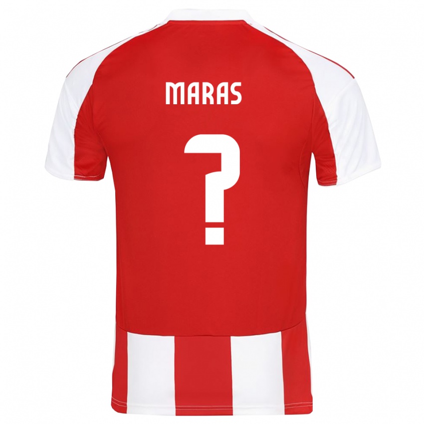 גברים Konstantinos Maras #0 אדום לבן ג'רזי ביתית 2025/26 חולצה קצרה