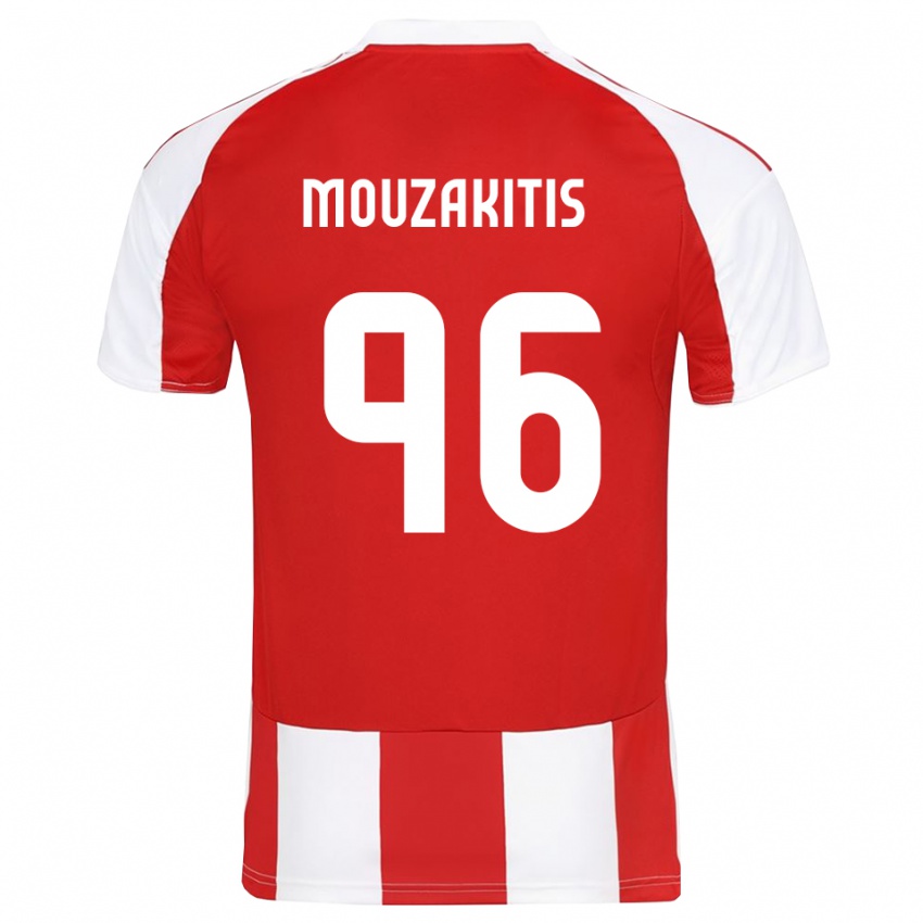 גברים חריסטוס מוזאקיטיס #96 אדום לבן ג'רזי ביתית 2025/26 חולצה קצרה
