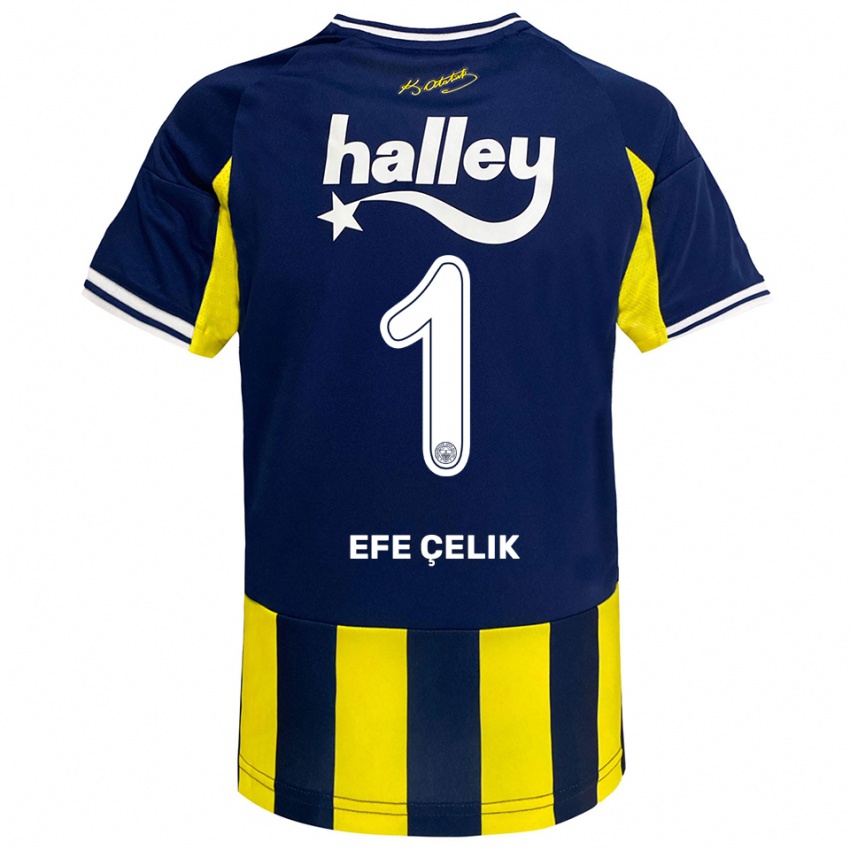 גברים מהמט אפי צ׳ליק #1 צהוב כחול נייבי לבן ג'רזי ביתית 2025/26 חולצה קצרה