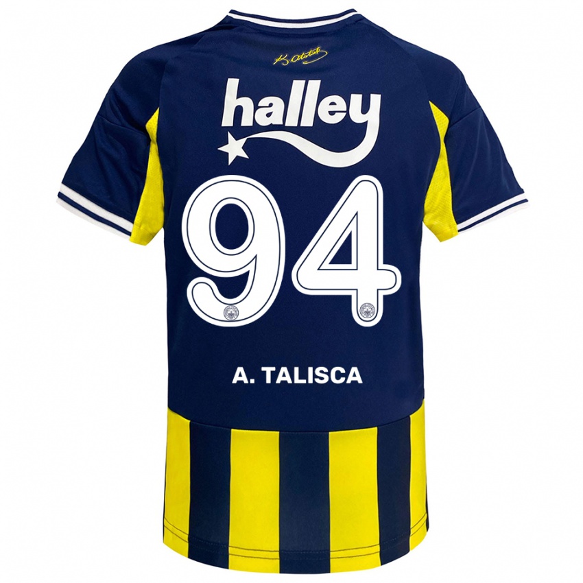 גברים אנדרסון טאליסקה #94 צהוב כחול נייבי לבן ג'רזי ביתית 2025/26 חולצה קצרה