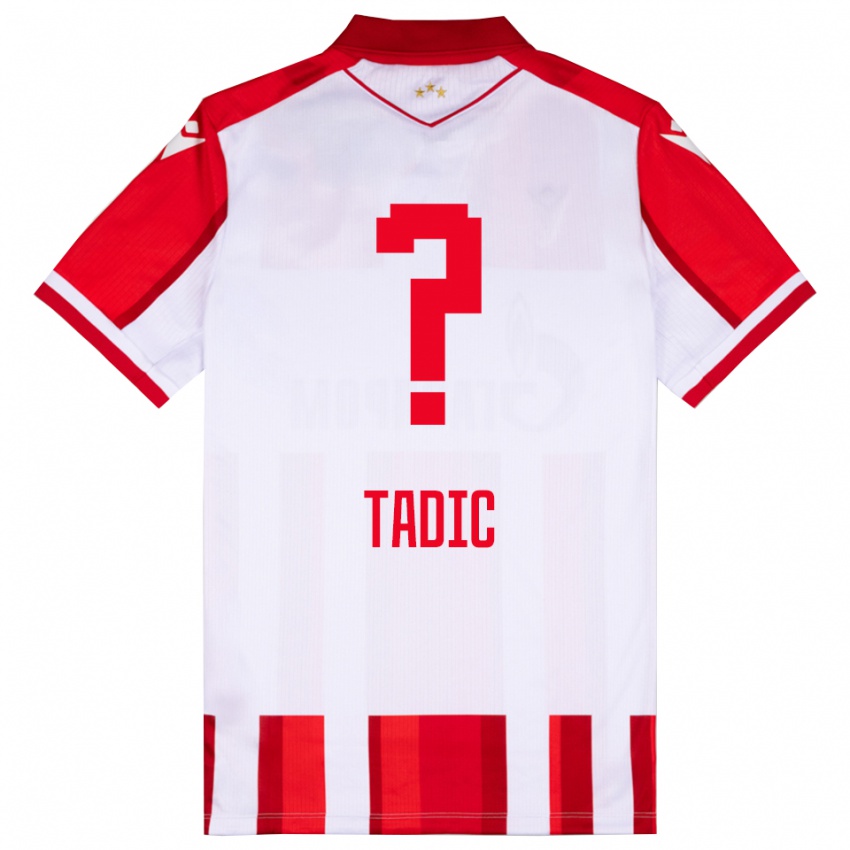 גברים Luka Tadic #0 אדום לבן ג'רזי ביתית 2025/26 חולצה קצרה