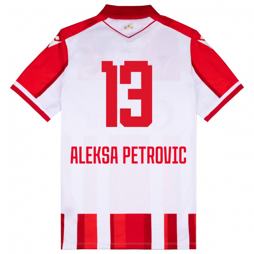 גברים Aleksa Petrovic #13 אדום לבן ג'רזי ביתית 2025/26 חולצה קצרה
