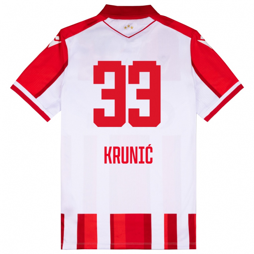 גברים רדה קרוניץ' #33 אדום לבן ג'רזי ביתית 2025/26 חולצה קצרה