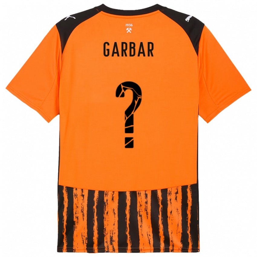 גברים Mykhaylo Garbar #0 כתום שחור ג'רזי ביתית 2025/26 חולצה קצרה