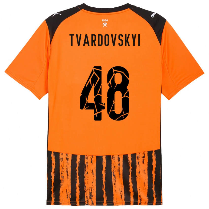 גברים דניס טברדובסקי #48 כתום שחור ג'רזי ביתית 2025/26 חולצה קצרה