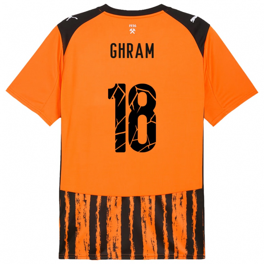 גברים עלאא גראם #18 כתום שחור ג'רזי ביתית 2025/26 חולצה קצרה