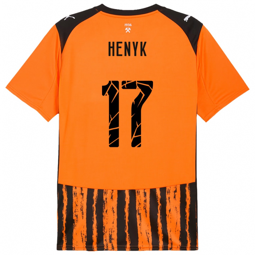 גברים Oksana Henyk #17 כתום שחור ג'רזי ביתית 2025/26 חולצה קצרה