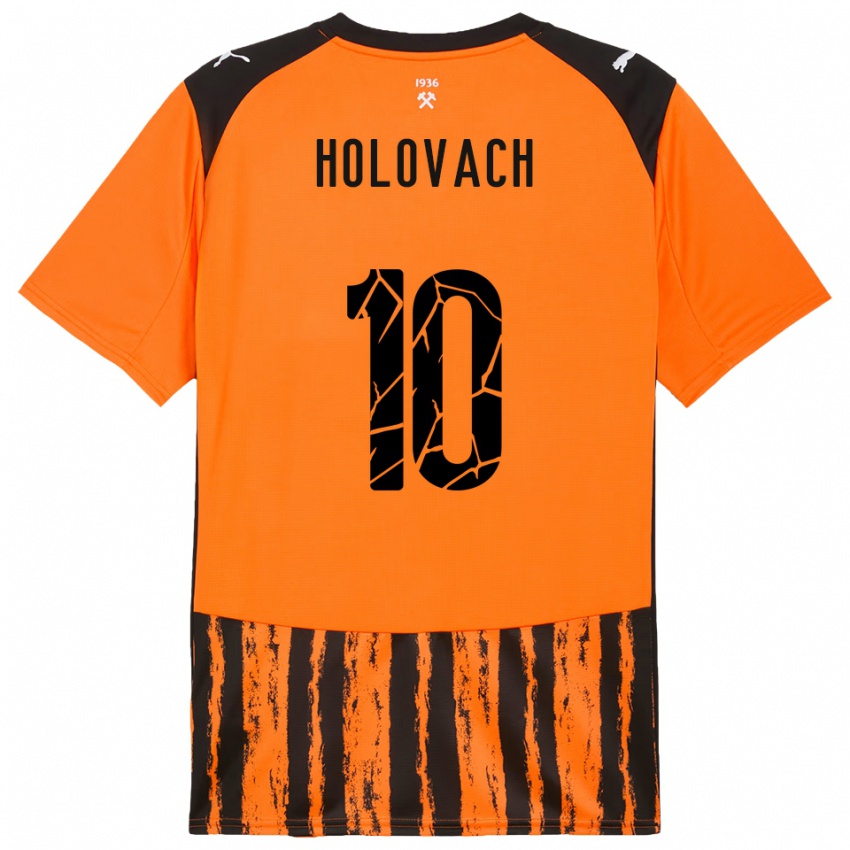 גברים Viktoriia Holovach #10 כתום שחור ג'רזי ביתית 2025/26 חולצה קצרה