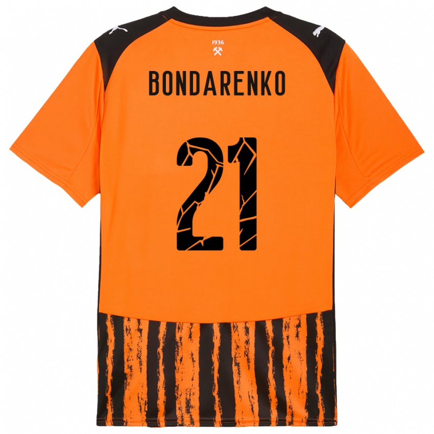 גברים ארטם בונדרנקו #21 כתום שחור ג'רזי ביתית 2025/26 חולצה קצרה