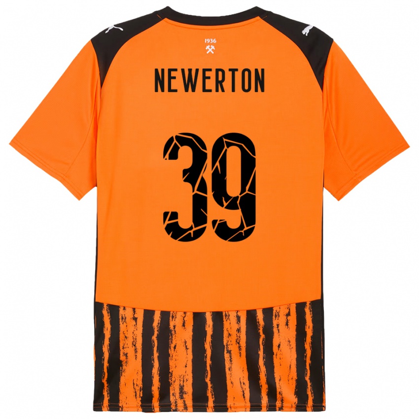 גברים נוורטון #39 כתום שחור ג'רזי ביתית 2025/26 חולצה קצרה