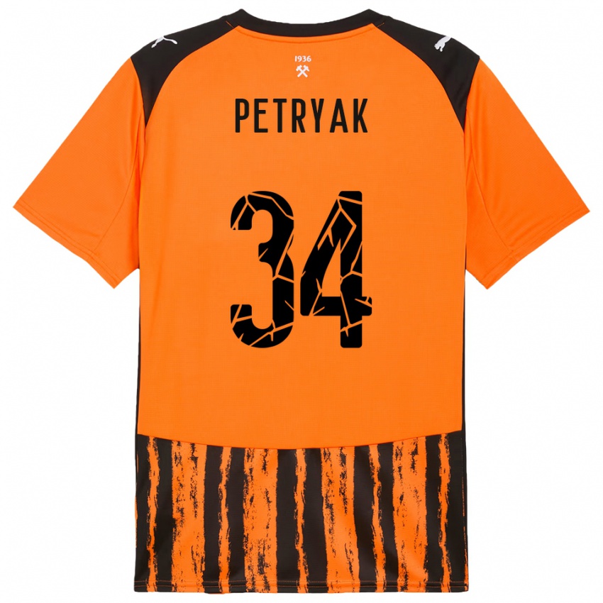 גברים איוון פטריאק #34 כתום שחור ג'רזי ביתית 2025/26 חולצה קצרה