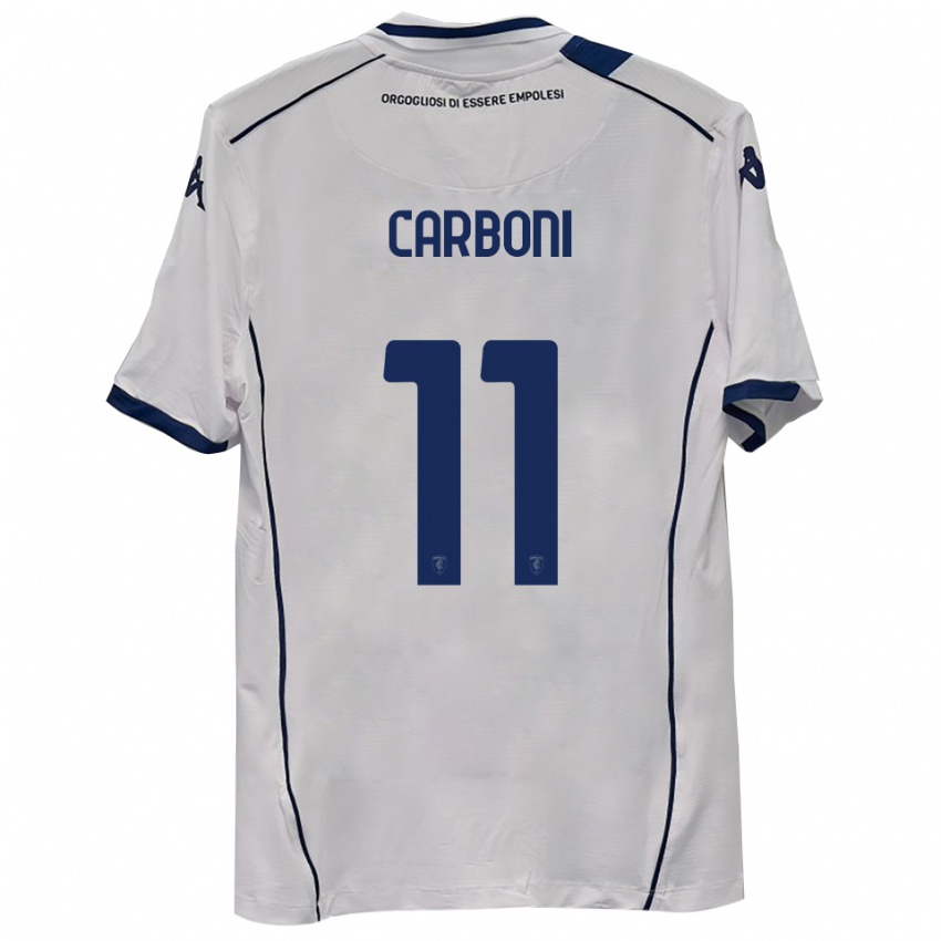 גברים פרנקו קרבוני #11 כחול כהה הרחק ג'רזי 2025/26 חולצה קצרה