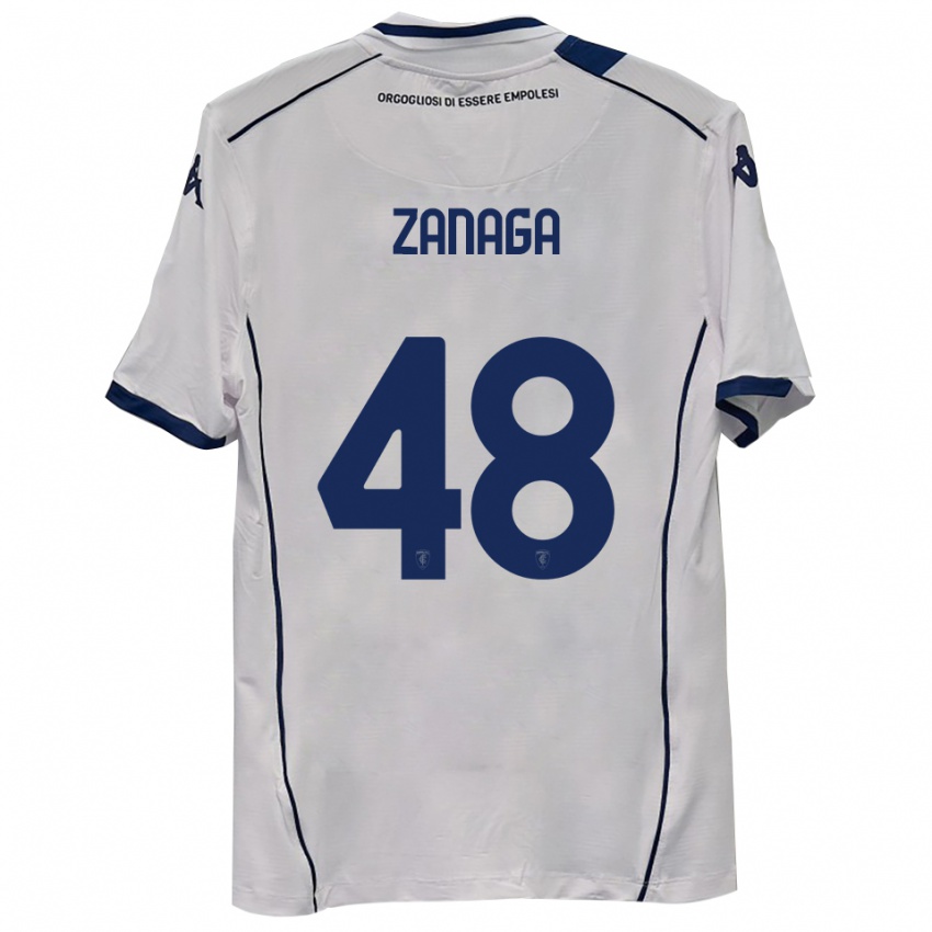 גברים Edoardo Zanaga #48 כחול כהה הרחק ג'רזי 2025/26 חולצה קצרה