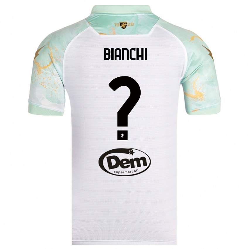 גברים Cristian Bianchi #0 לבן שחור הרחק ג'רזי 2025/26 חולצה קצרה