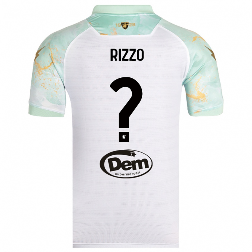 גברים Cristiano Rizzo #0 לבן שחור הרחק ג'רזי 2025/26 חולצה קצרה