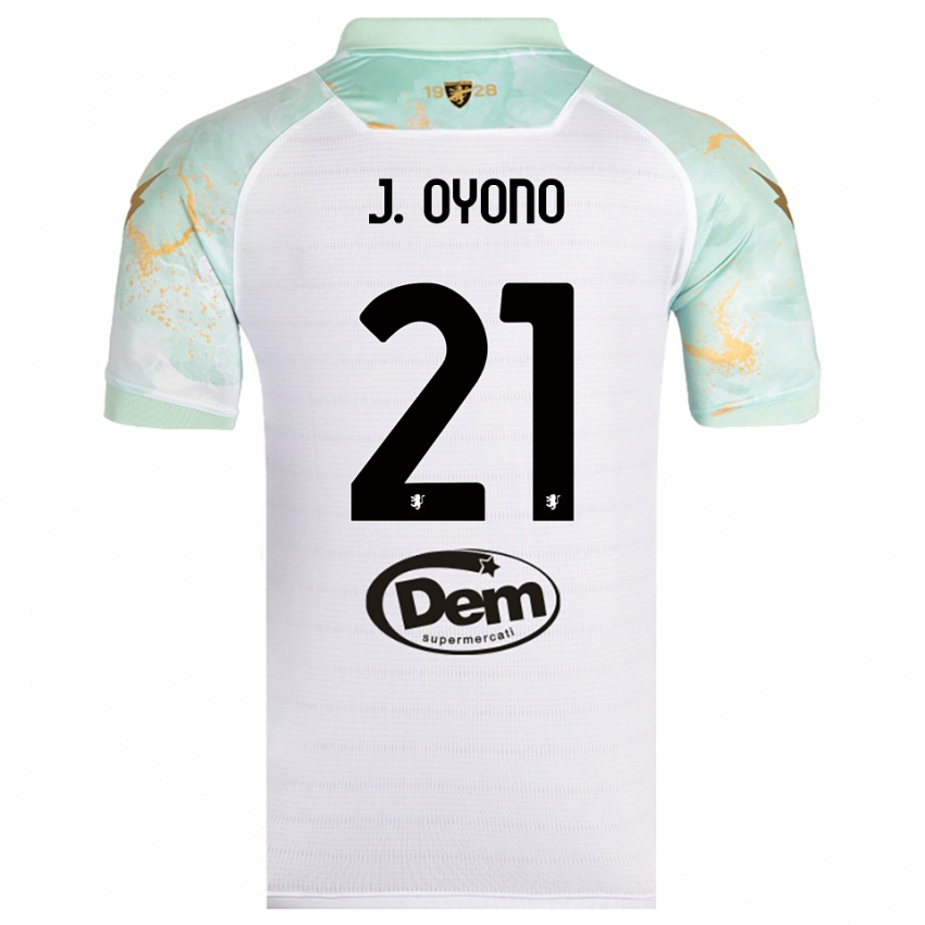 גברים ז'רמי אויונו #21 לבן שחור הרחק ג'רזי 2025/26 חולצה קצרה