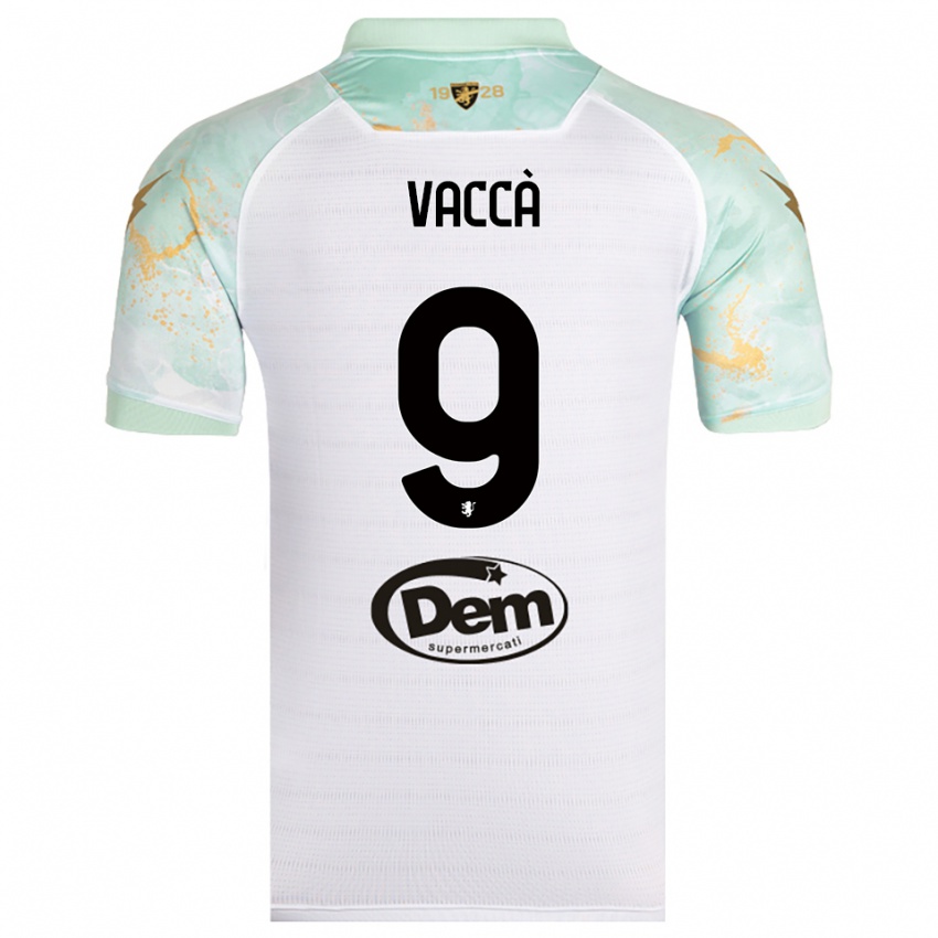 גברים אנטוניו ג׳וניור ואקה #9 לבן שחור הרחק ג'רזי 2025/26 חולצה קצרה