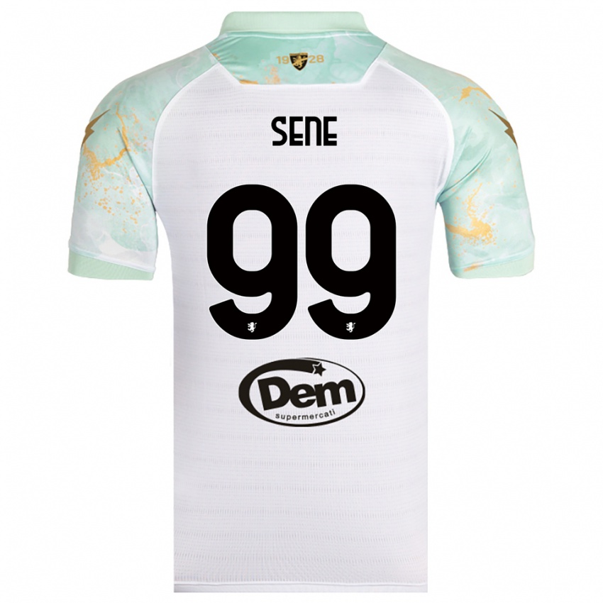 גברים Fallou Sene #99 לבן שחור הרחק ג'רזי 2025/26 חולצה קצרה