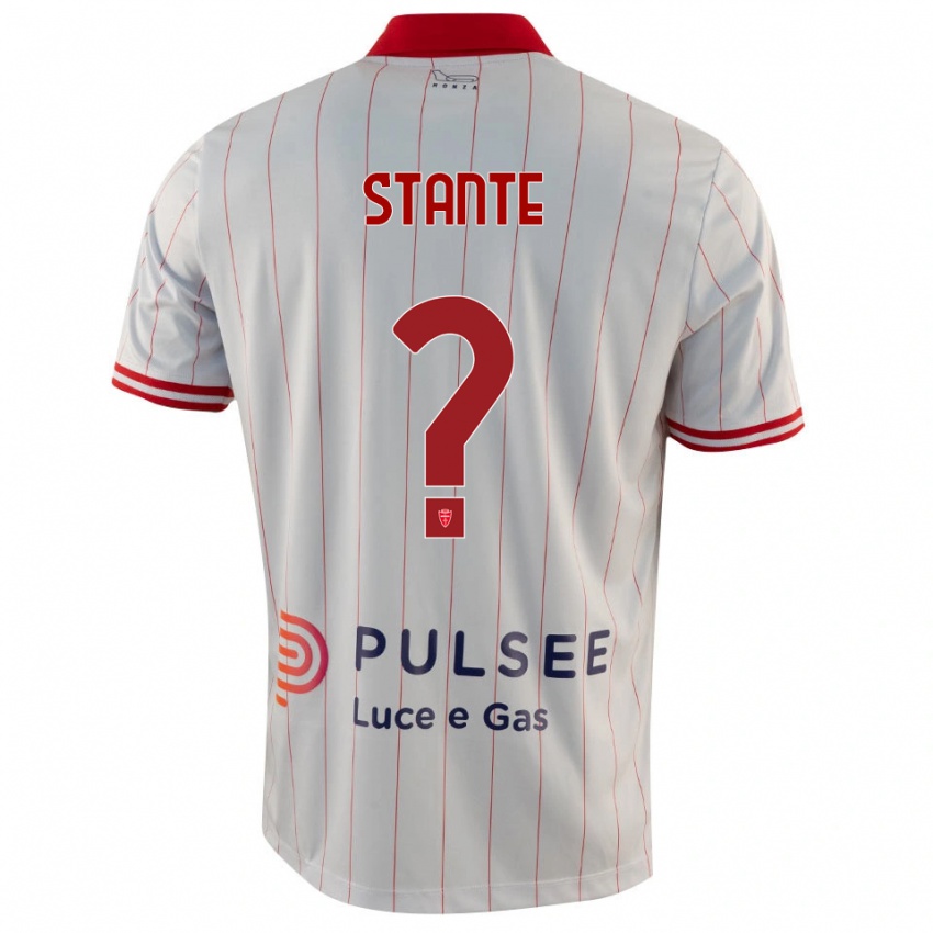 גברים Edoardo Stante #0 לבן אדום כחול הרחק ג'רזי 2025/26 חולצה קצרה