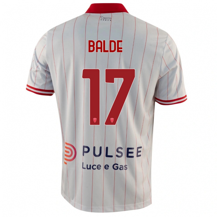 גברים קייטה באלדה #17 לבן אדום כחול הרחק ג'רזי 2025/26 חולצה קצרה